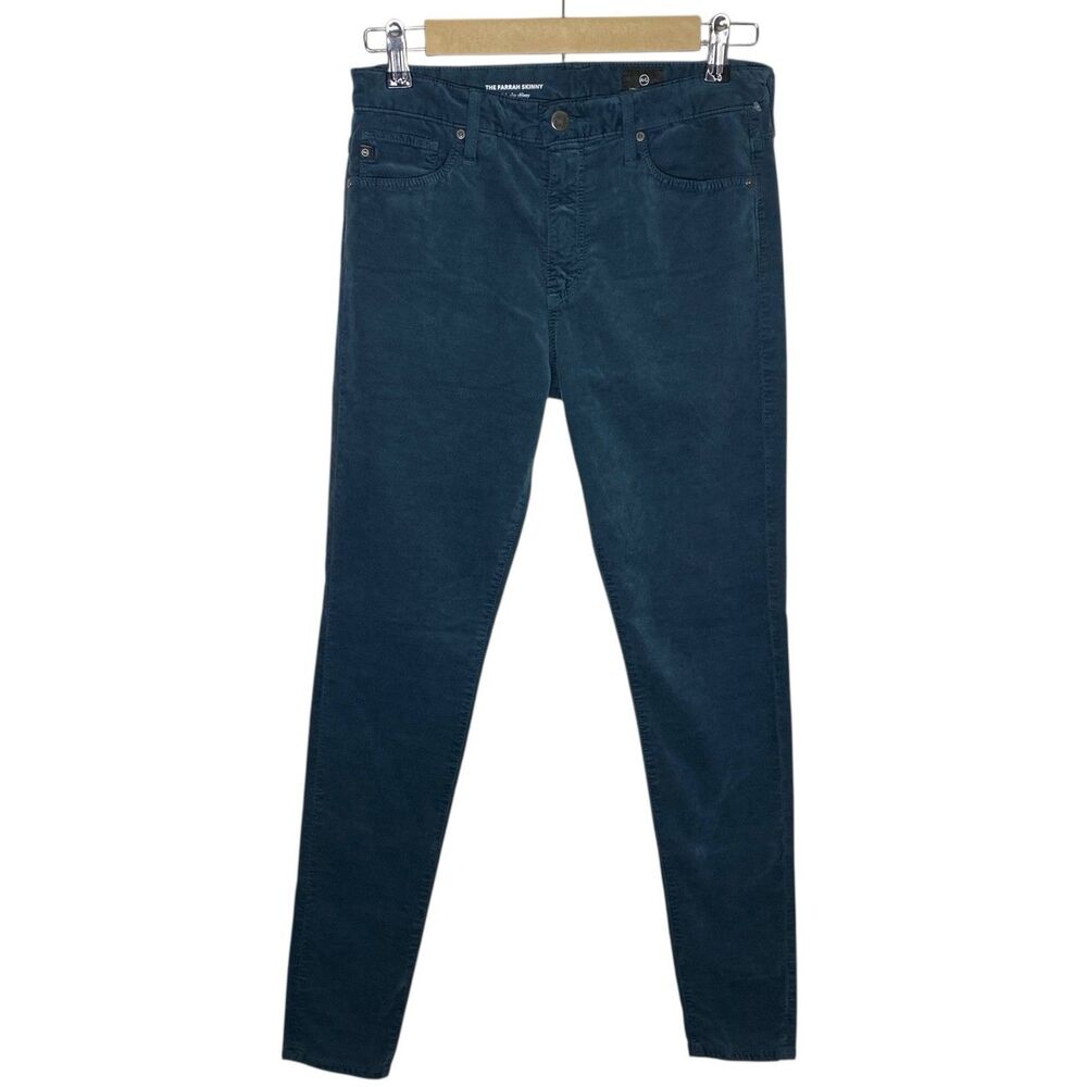 AG Adriano Goldschmied Velvet Pants Womens 27 Farrah Skinny High Rise Jeans NWT